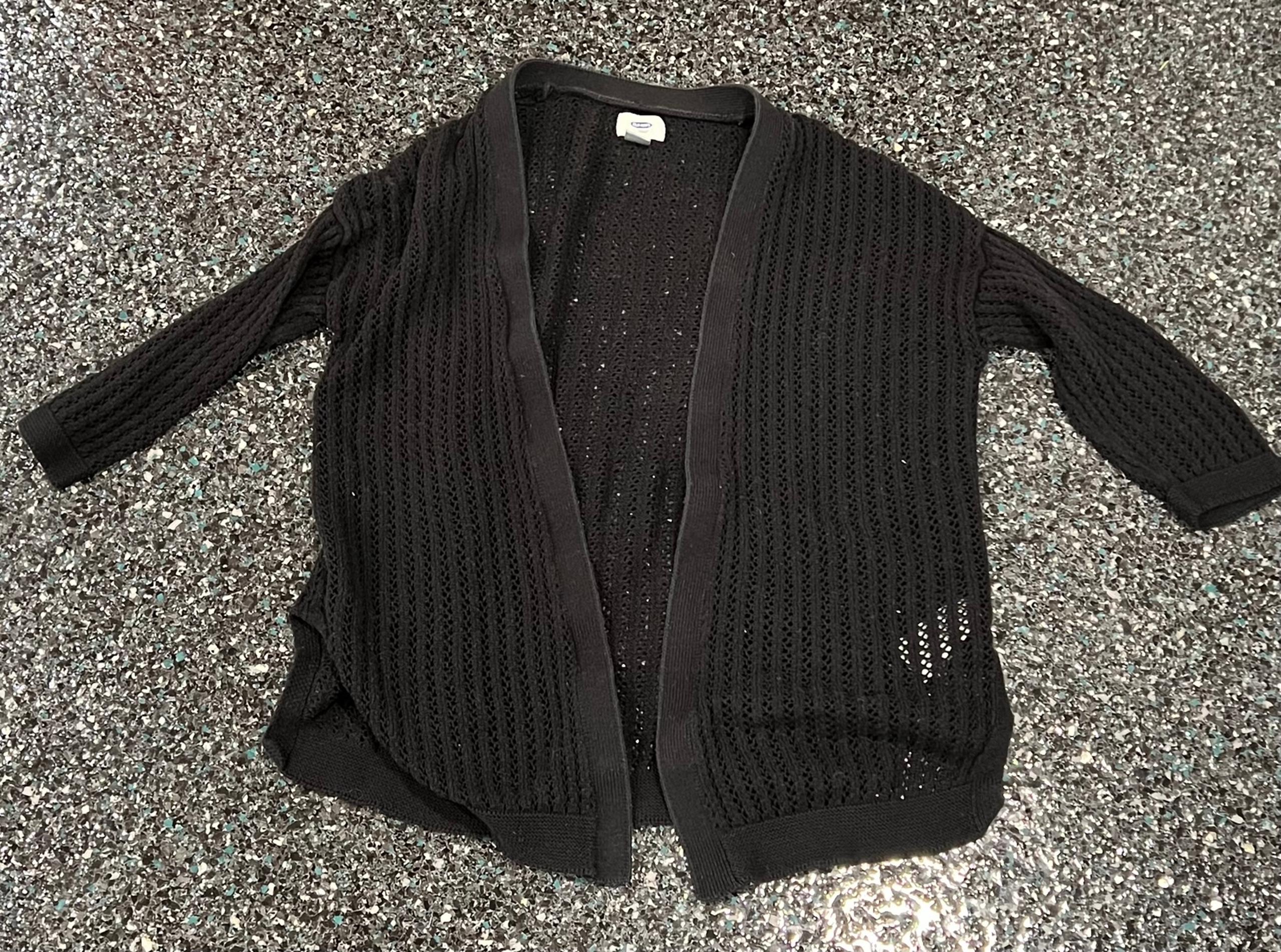 Women’s Old Navy Black Small Knit Open Front Cardigan Sweater