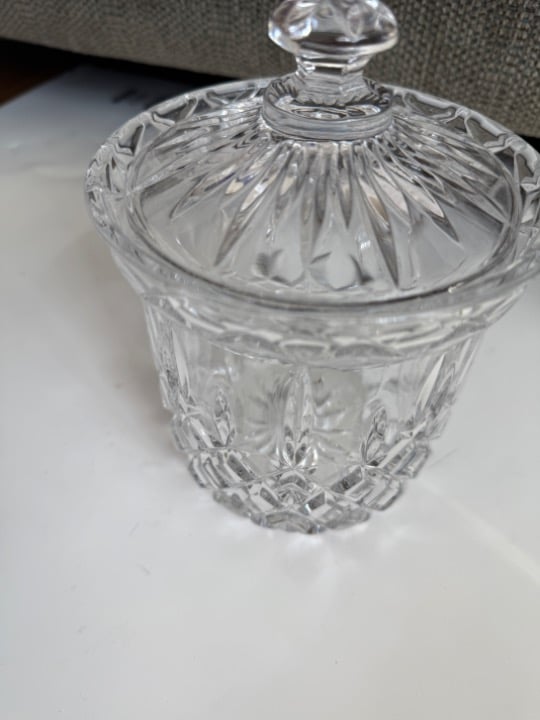 Gorham Kind Edward Crystal Biscuit Barrel Bread Sticks