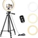 12'' Ring Light with 50'' Extendable Tripod Stand, LED Circle Lights