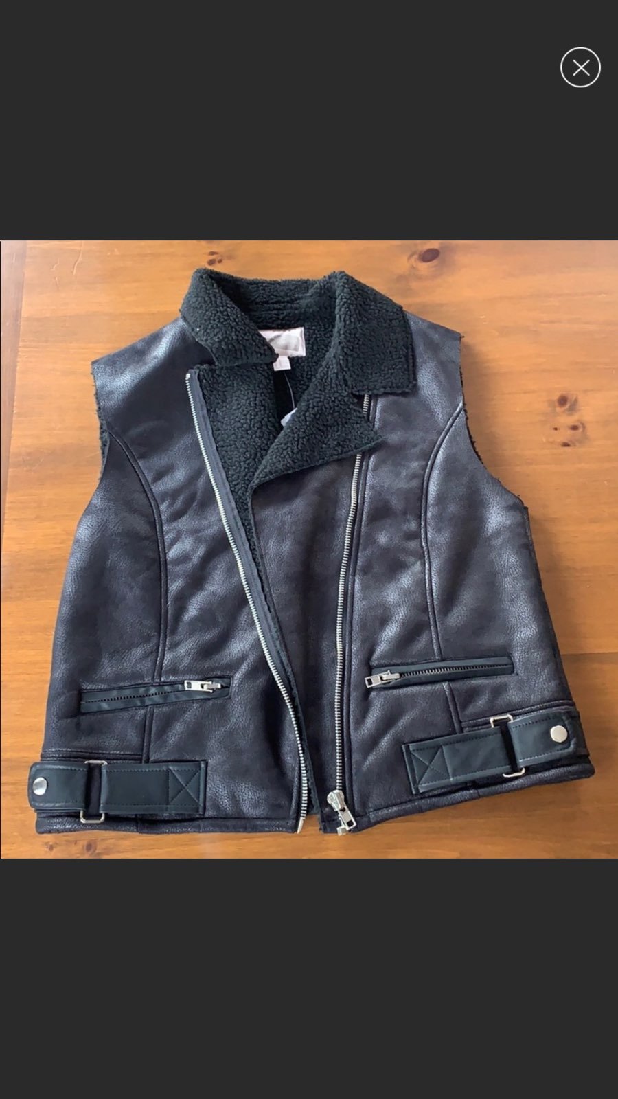 NWT F21 S Black Faux Suede Moto Jacket/V