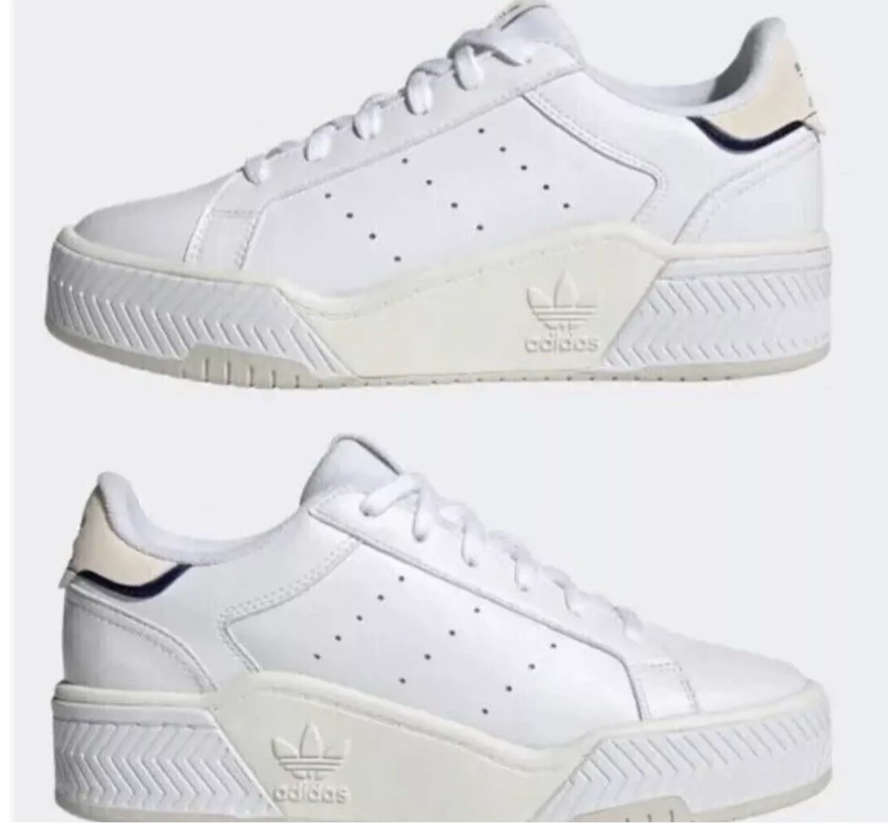 Adidas Originals Court Tourino Bold White Shoes Women Size 8