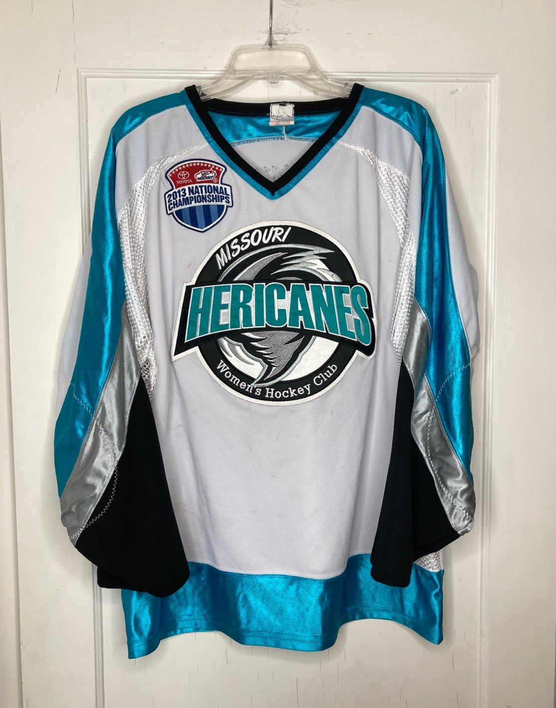 Missouri Hericanes Womens Hockey Club 2013 National Championships Jersey Sz L