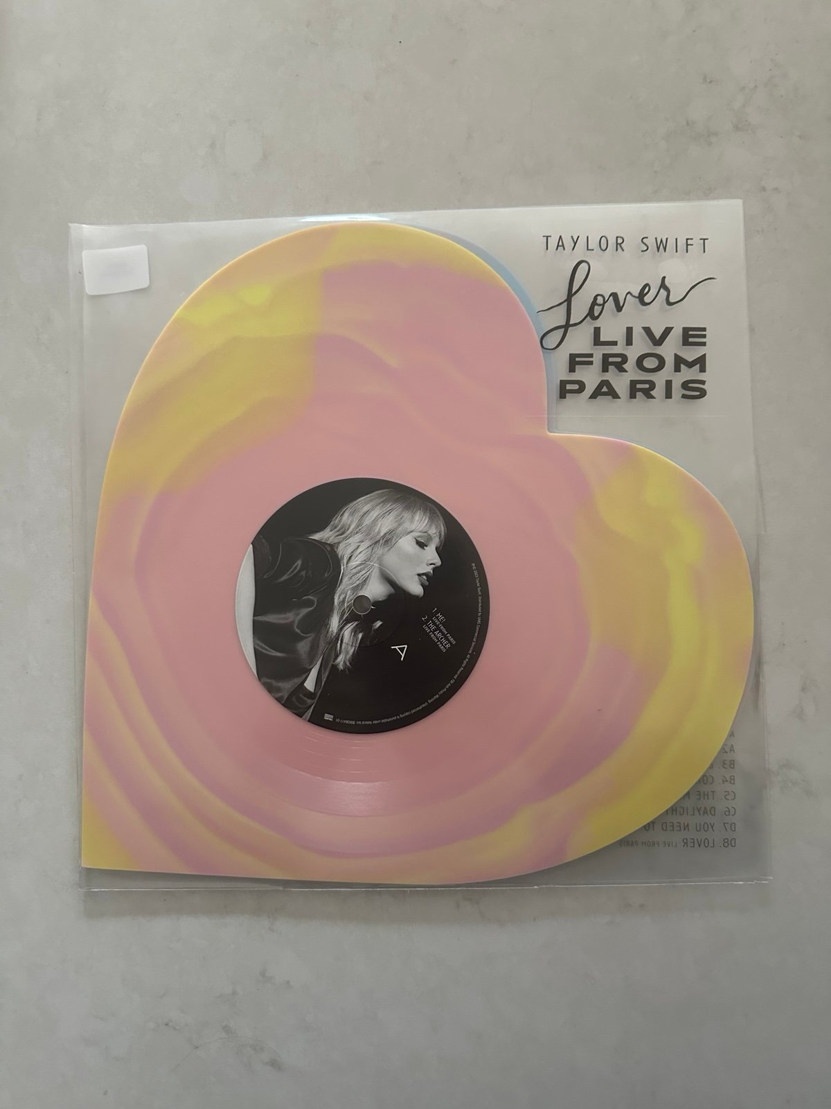 Taylor Swift Lover Live From Paris Heart Shaped Music Color Vinyl New IN HAND