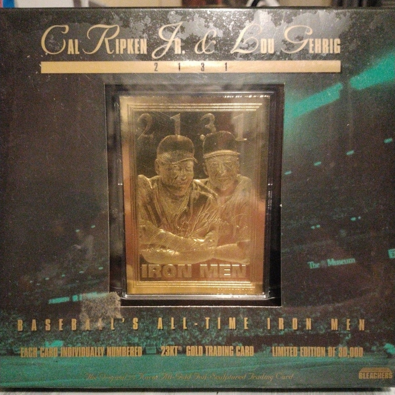 Cal Ripken Jr. & Lou Gehrig 23kt Gold Trading Card Limited Edition
