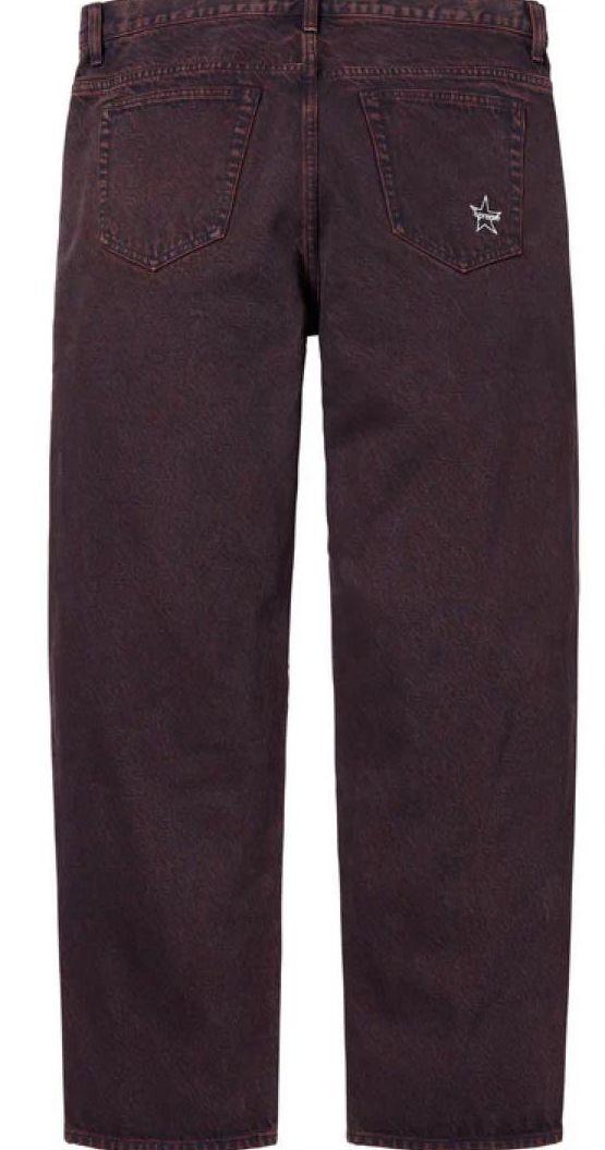 Supreme 25SS Regular Jean Overdye Red size 34