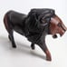 3 Handmade Wood Statues Lion Bison/Buffalo Elephant