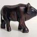 3 Handmade Wood Statues Lion Bison/Buffalo Elephant