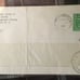 Benjamin Franklin & George Washington Red & Green, 1 & 2 Cent Stamps on Envelope