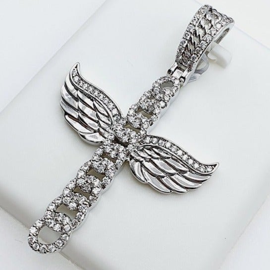 925 Sterling Silver Plated CZ Pendant, EVBRS342