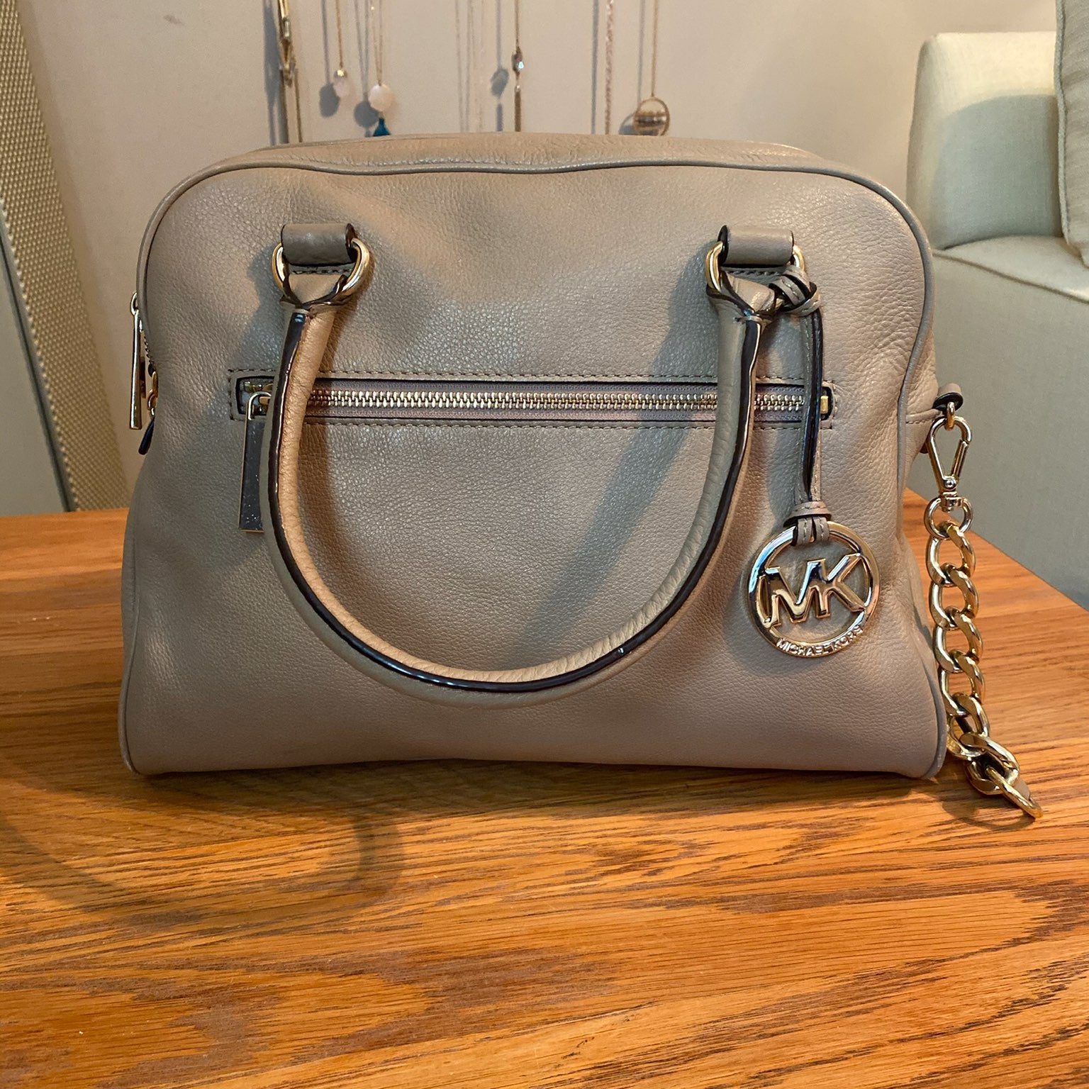 Taupe Michael Kors Satchel