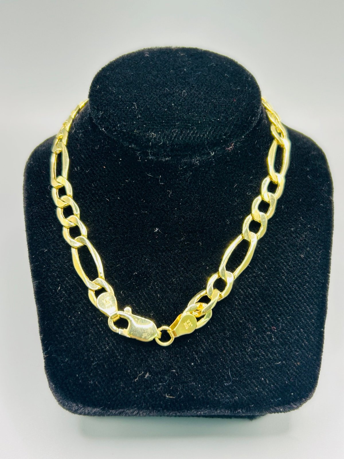 10kt Gold Twisted Figaro Curb Link Bracelet