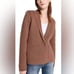 L’agence | Neutral Lacey Knit Padded Shoulder Cardigan Blazer Size: XL