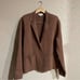 L’agence | Neutral Lacey Knit Padded Shoulder Cardigan Blazer Size: XL