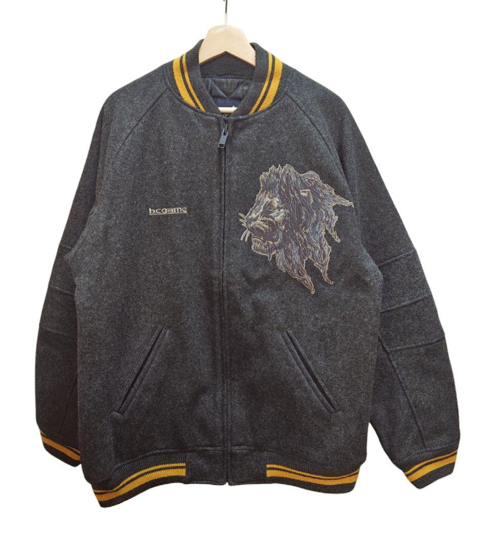 BACK CHANNEL BC GAME Lion Embroidered Varsity Jacket