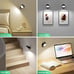 2 Pcs LED Wall Mounted Lights with Remote, 3000mAh Rechargeable Battery Operated