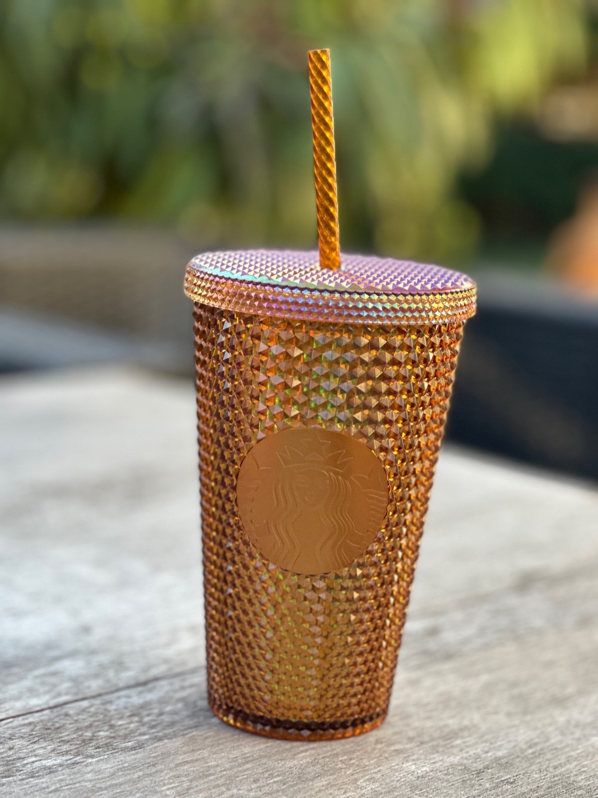 Starbucks Studded Tumbler Grande Oil Slick w Straw