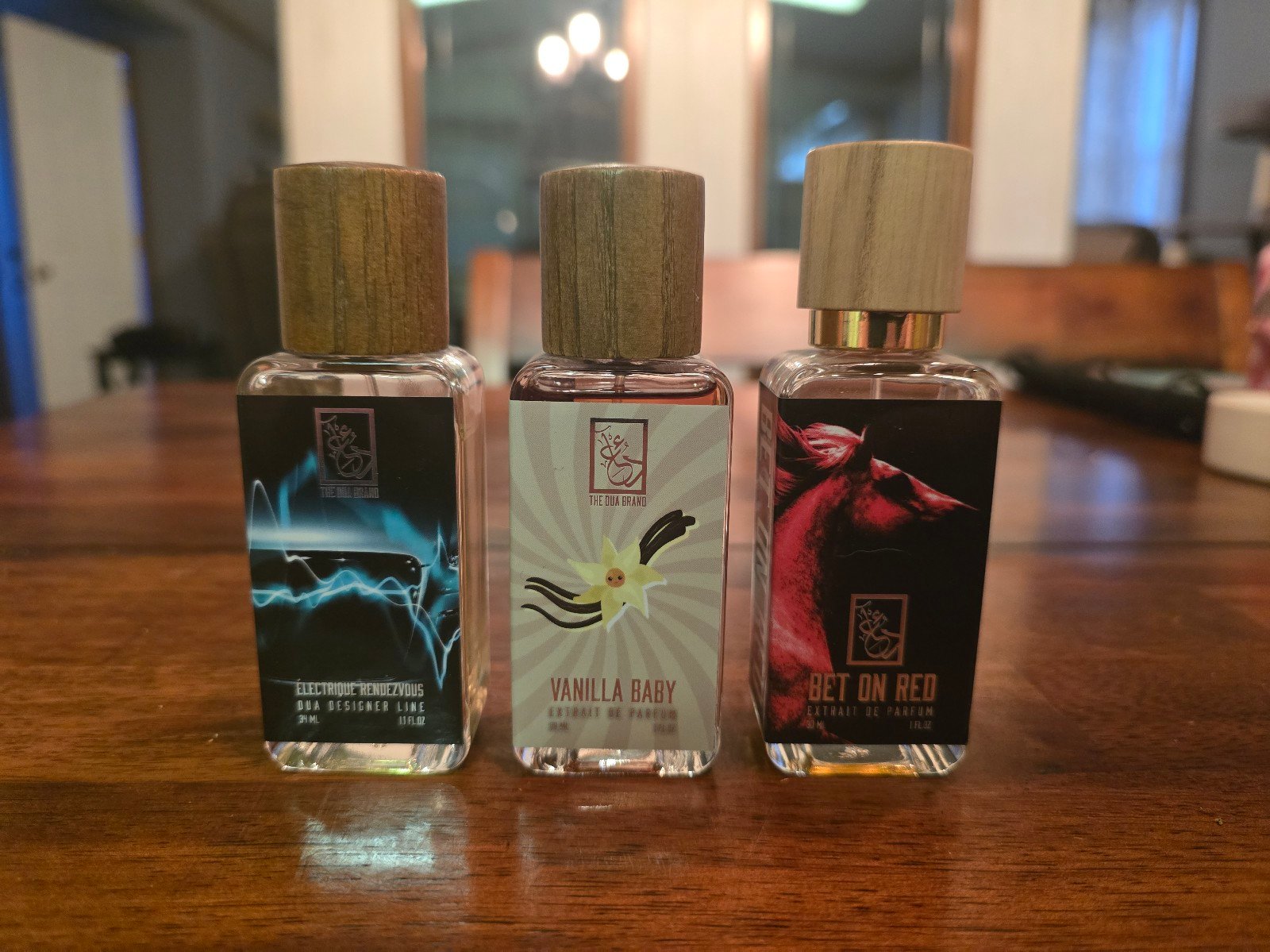 3 Dua Fragrance Bundle: Electrique Rendezvous, Vanilla Baby, & Bet on Red