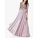Xscape 3/4 Sleeve Sequin Top Stain Ballgown Mauve Size 12 Bow Formal Wedding