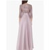 Xscape 3/4 Sleeve Sequin Top Stain Ballgown Mauve Size 12 Bow Formal Wedding