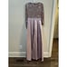 Xscape 3/4 Sleeve Sequin Top Stain Ballgown Mauve Size 12 Bow Formal Wedding