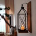 NEW Wall Candle Sconce, Wood Rustic Candle Holder Decorative Candle Lantern