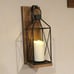 NEW Wall Candle Sconce, Wood Rustic Candle Holder Decorative Candle Lantern