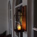 NEW Wall Candle Sconce, Wood Rustic Candle Holder Decorative Candle Lantern