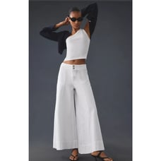 Pilcro Corset High-Rise Crop Culotte Jeans - New 27 waist
