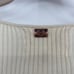 For Love & Lemons Knitz Delancey Mini Sweater Dress Ribbed Tie Neck Cream XS