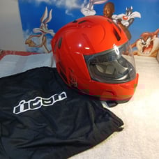 ICON Alliance GT Primary Red Motorcycle Helmet Large Pro Shield N1  ICON Allianc