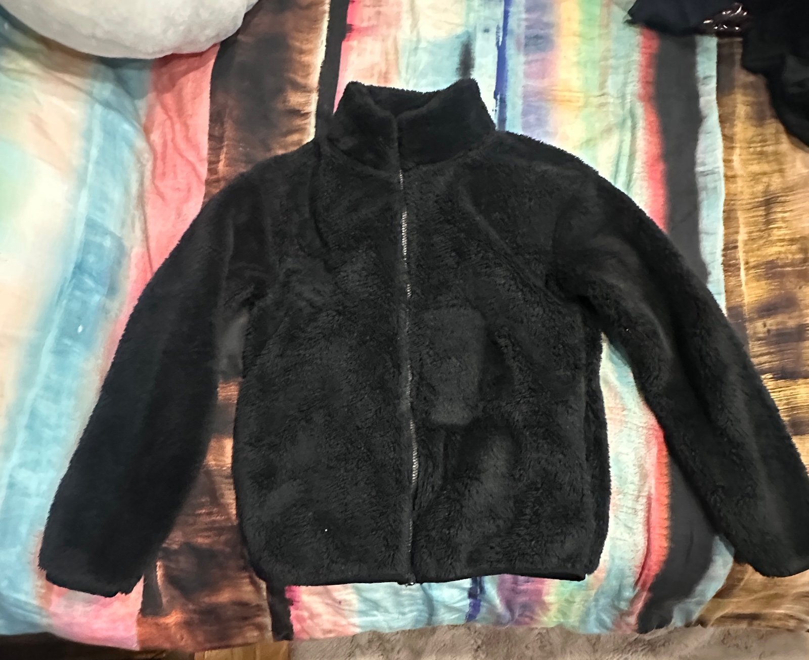 Victorias Secret Pink fuzzy black sweater