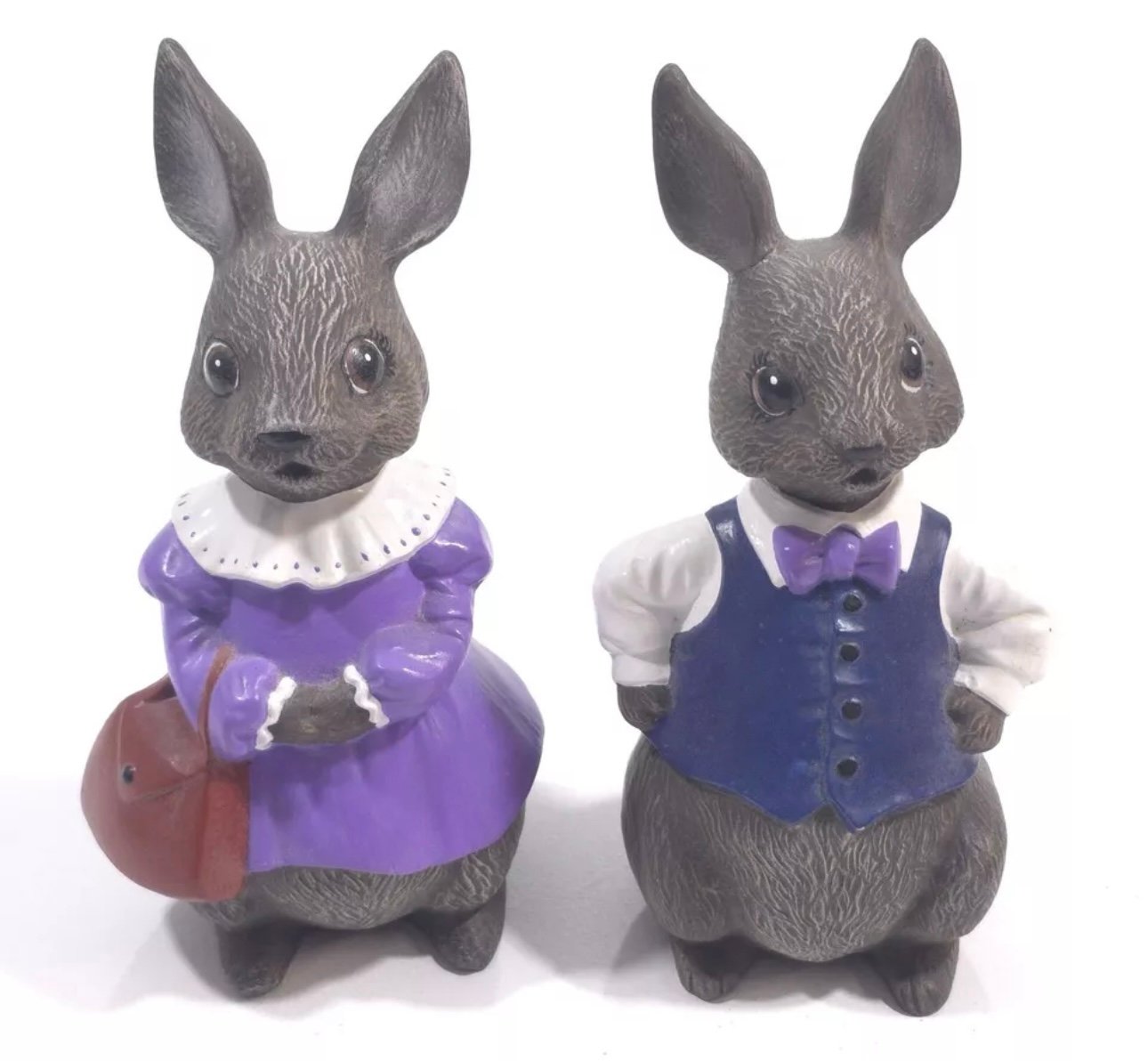 Vintage 1980 Byron Molds Ceramic Bunnies