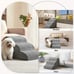 POOCH-LABS Gray Removable Dog Stairs 2/3 Steps Ramp