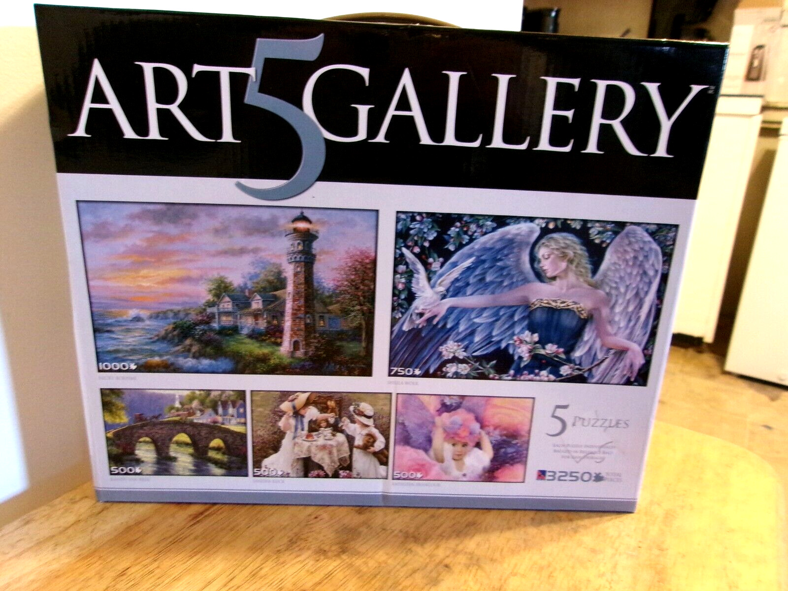 Art Gallery 5-In-1 3250 Piece Total Jigsaw Puzzles Brand New 2009