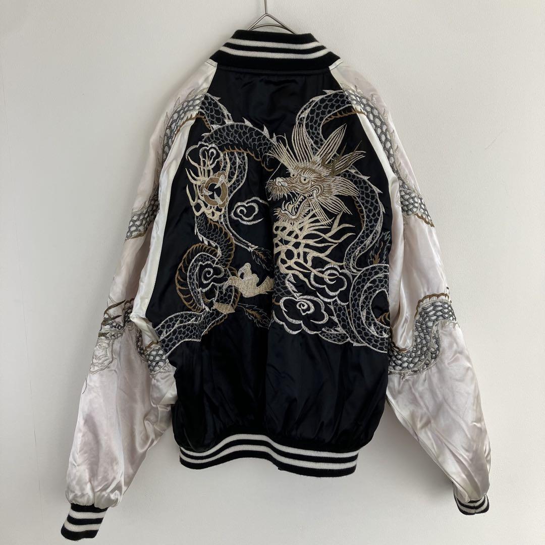 【Vintage】Dragon Embroidered Satin Sukajan