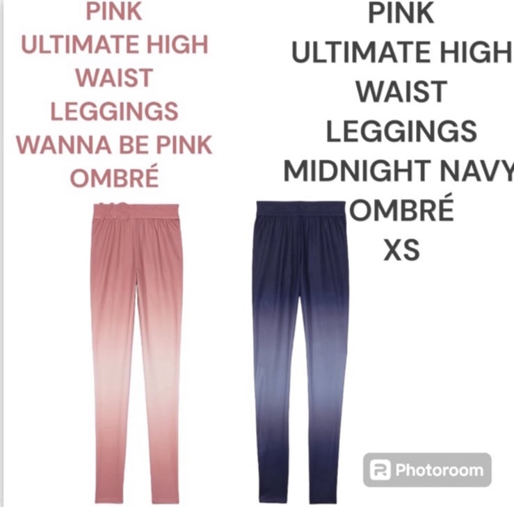 PINK XS/REG NAVY OMBRÉ & PINK OMBRÉ ULTIMATE LEGGINGS