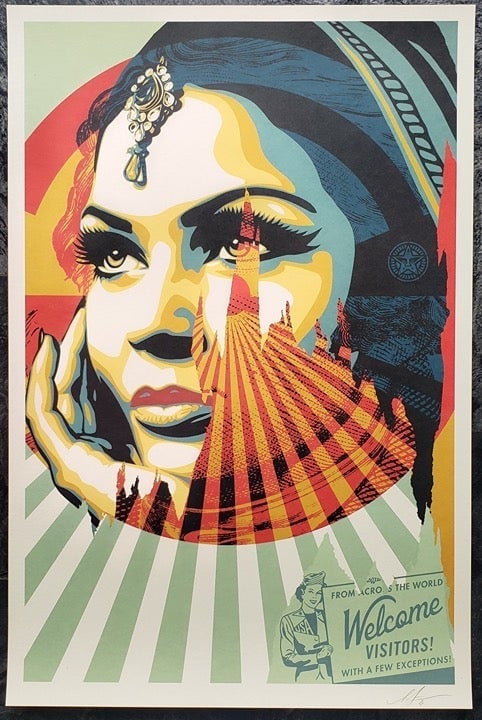 Shepard Fairey TARGET EXCEPTIONS United States Immigrant HAND SIGNED Obey Giant