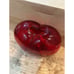 Vintage Red Heart Art Glass Heavy Vase