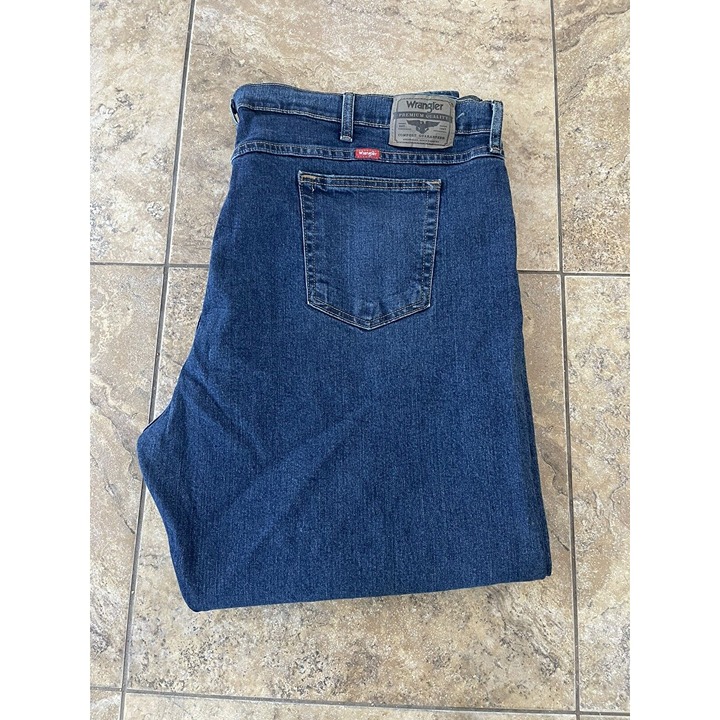 Wrangler Mens Jeans Size 48x30 Five Star Blue Relaxed Tapered High Rise