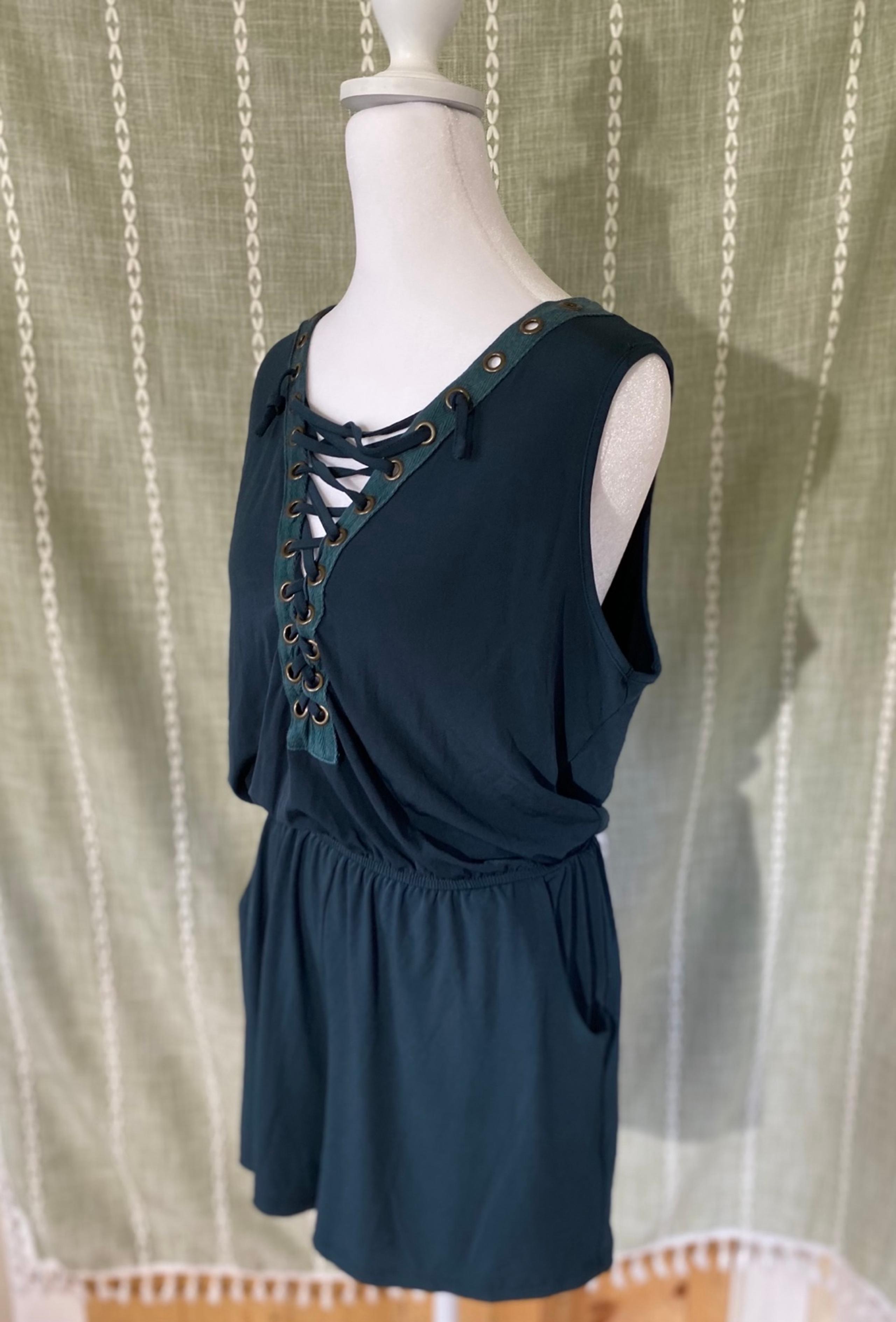 Mine Large green lace front romper #653