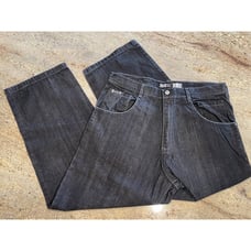 South Pole Jeans Mens 38x30 Dark Wash Baggy Embroidered Pockets