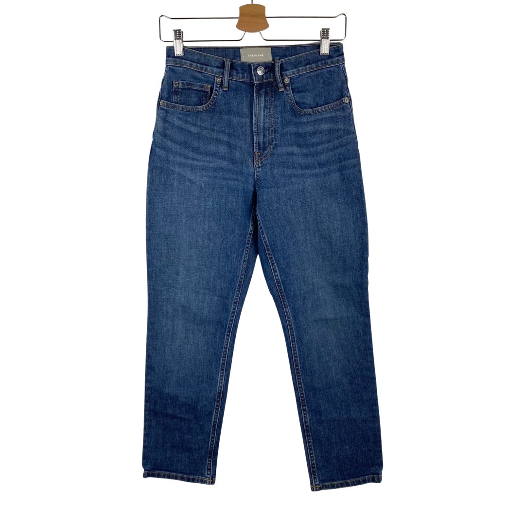 Everlane High Rise Straight Ankle Size 26 Denim Blue Jeans