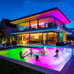 LyLmLe Upgrade LED Above Ground Pool Lights - 40W 12V 2in 1 RGBW Dimmable Submer
