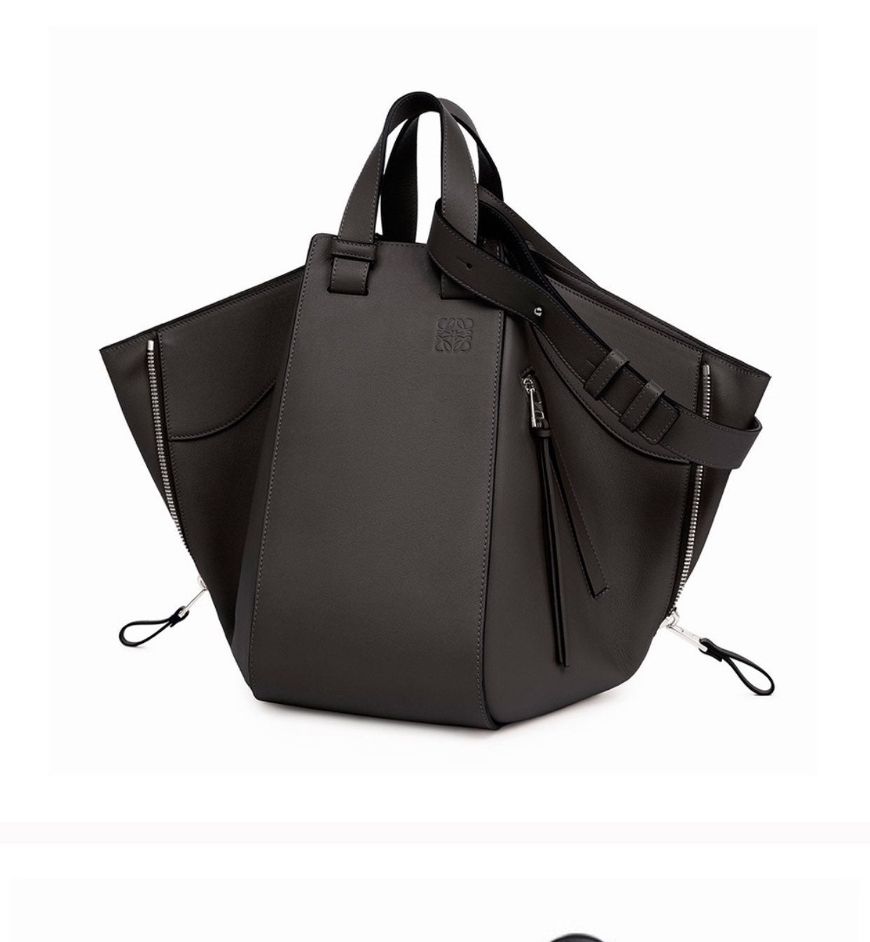 loewe medium black leather bag
