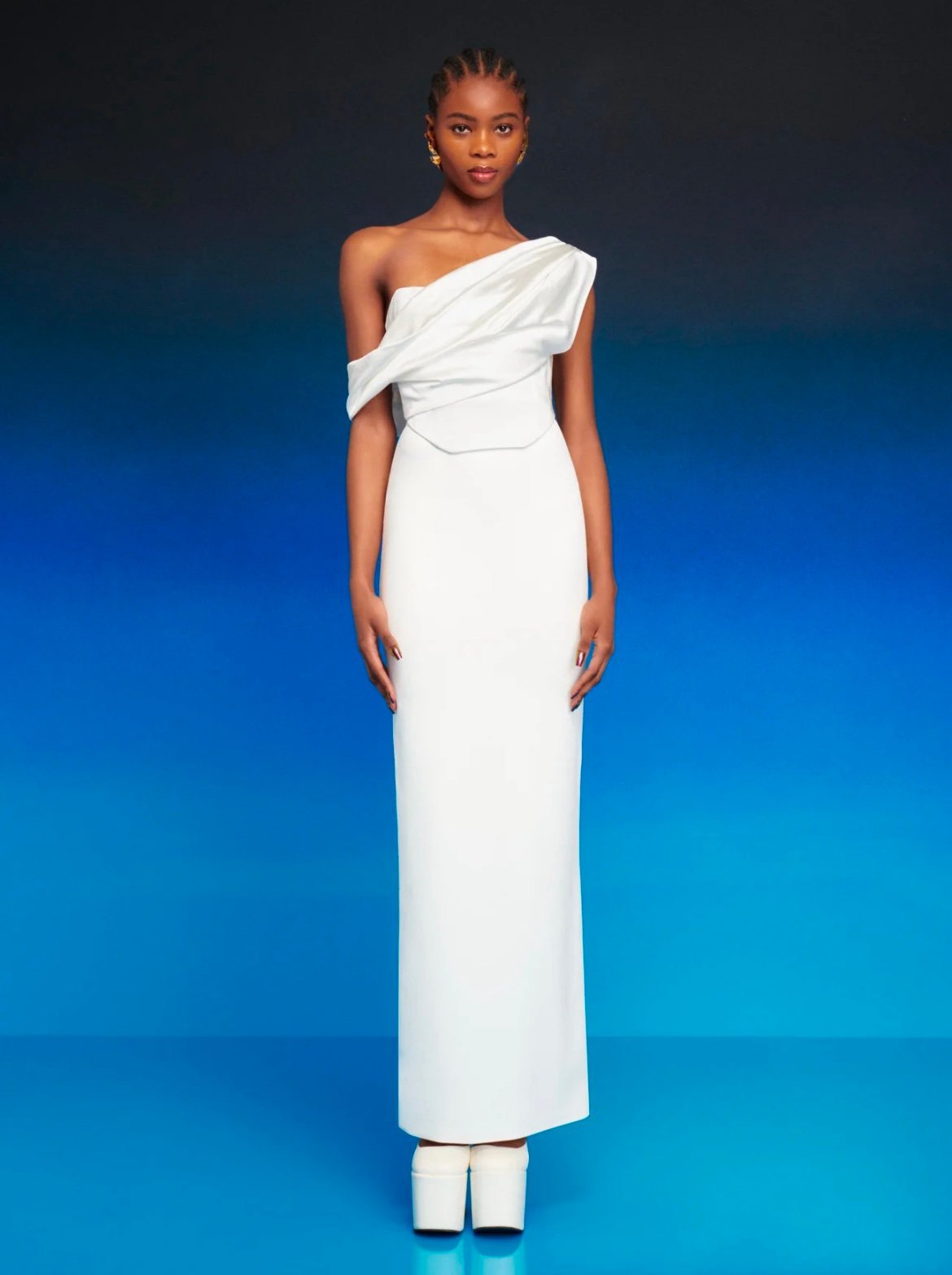 Solace London Kara Dress in Cream US Size 4 (UK Size 8)