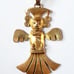 Vintage Castlecliff Larry VRBA Large Mayan Pendant Necklace W/Chain Gold Tone