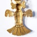 Vintage Castlecliff Larry VRBA Large Mayan Pendant Necklace W/Chain Gold Tone