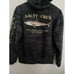 Salty Crew Bruce Pullover Black Camo Men's Hooded Sweatshirt Size Small