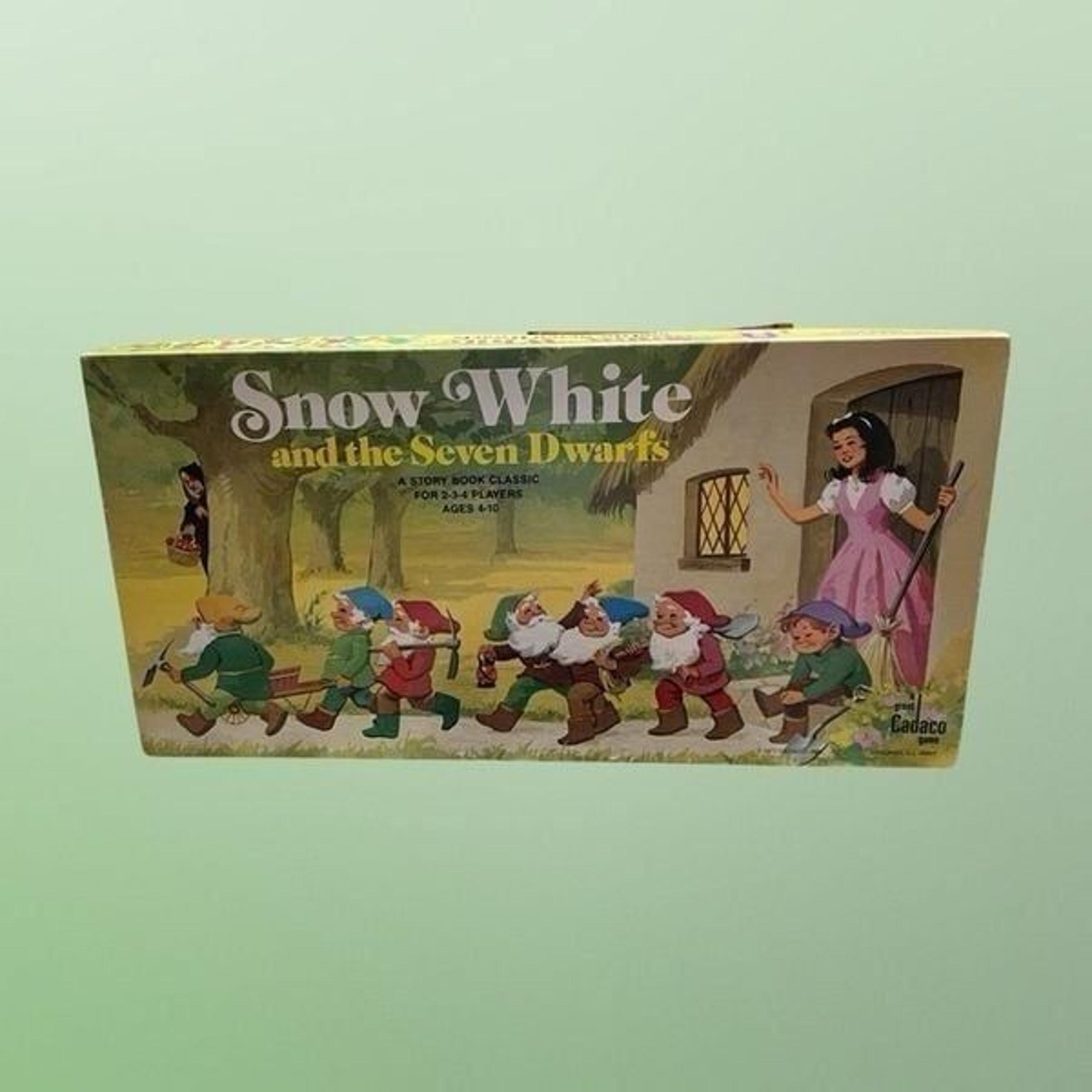 Vintage 1977 Snow White And The Seven Dwarfs Board Game Cadaco COMPLETE