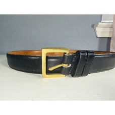 Vintage Coach USA Men's Belt Size 36 Black Leather Brass Buckle Classic Dressy